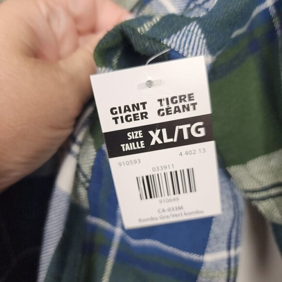 Mountain Ridge Men's Super Soft Flannel Shirt Green & Blue Plaid Size XL - Picture 2 of 10